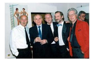 На фото (слева направо): Станислав Говорухин, Михаил Горбачёв, Анатолий Ромашин, Леонид Филатов, Евгений Жариков