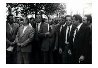 Жорж Марше и Франсуа Миттеран (в центре), 1973 г.