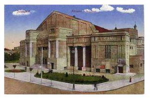 Будапештский театр Еркель,
на сцене которого осенью 1976 г. гастролировала ''Таганка''
(на сайте ''CARTHALIA – Theatres on Postcards'')
